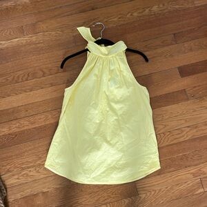 Jcrew yellow bow halter top